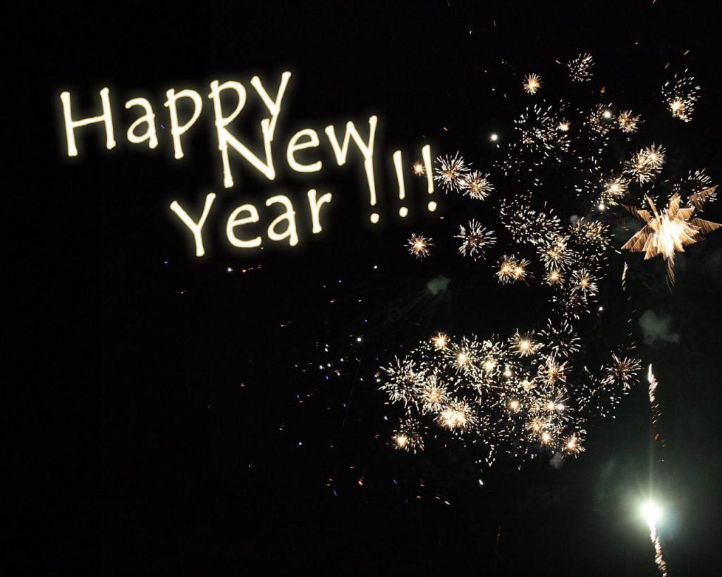 Happy New Year Black And White Wishes 1