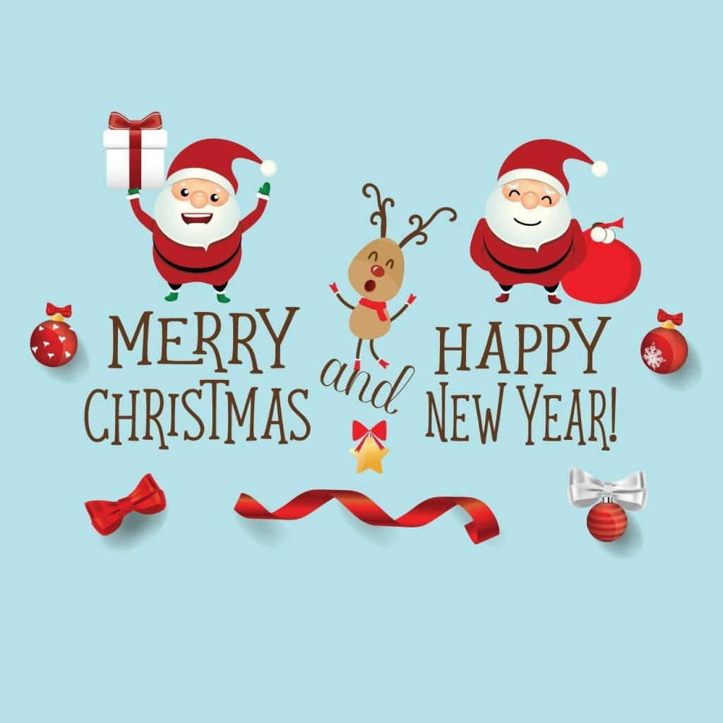 Merry Christmas And Happy New Year Santa Wishes 1