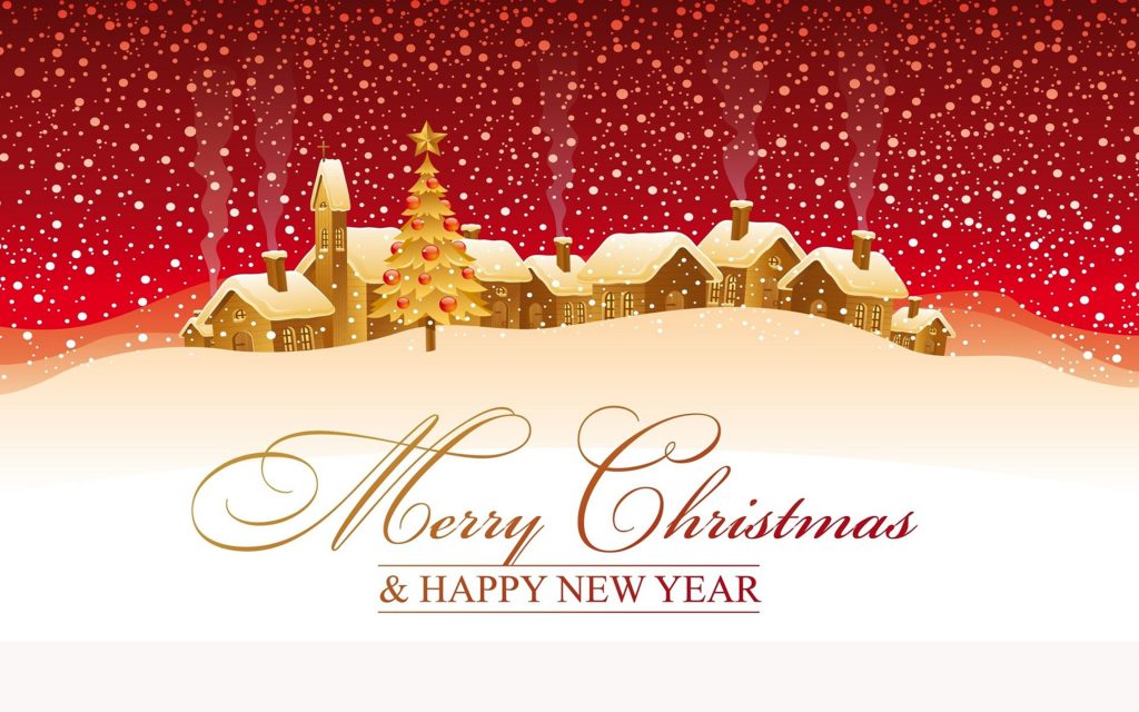 Merry Christmas And Happy New Year Wallpaper 1